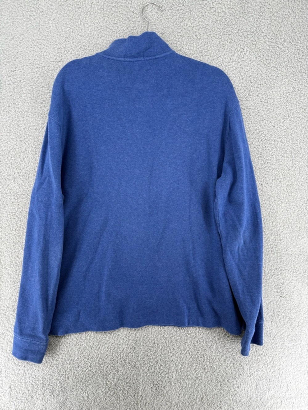 Polo by Ralph Lauren Blue Half-Zip Sweater with Yellow Logo - Picture 2 of 7